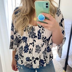 Free People Floral Top